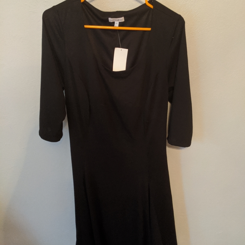 Black 0x fashion bug dress with belt